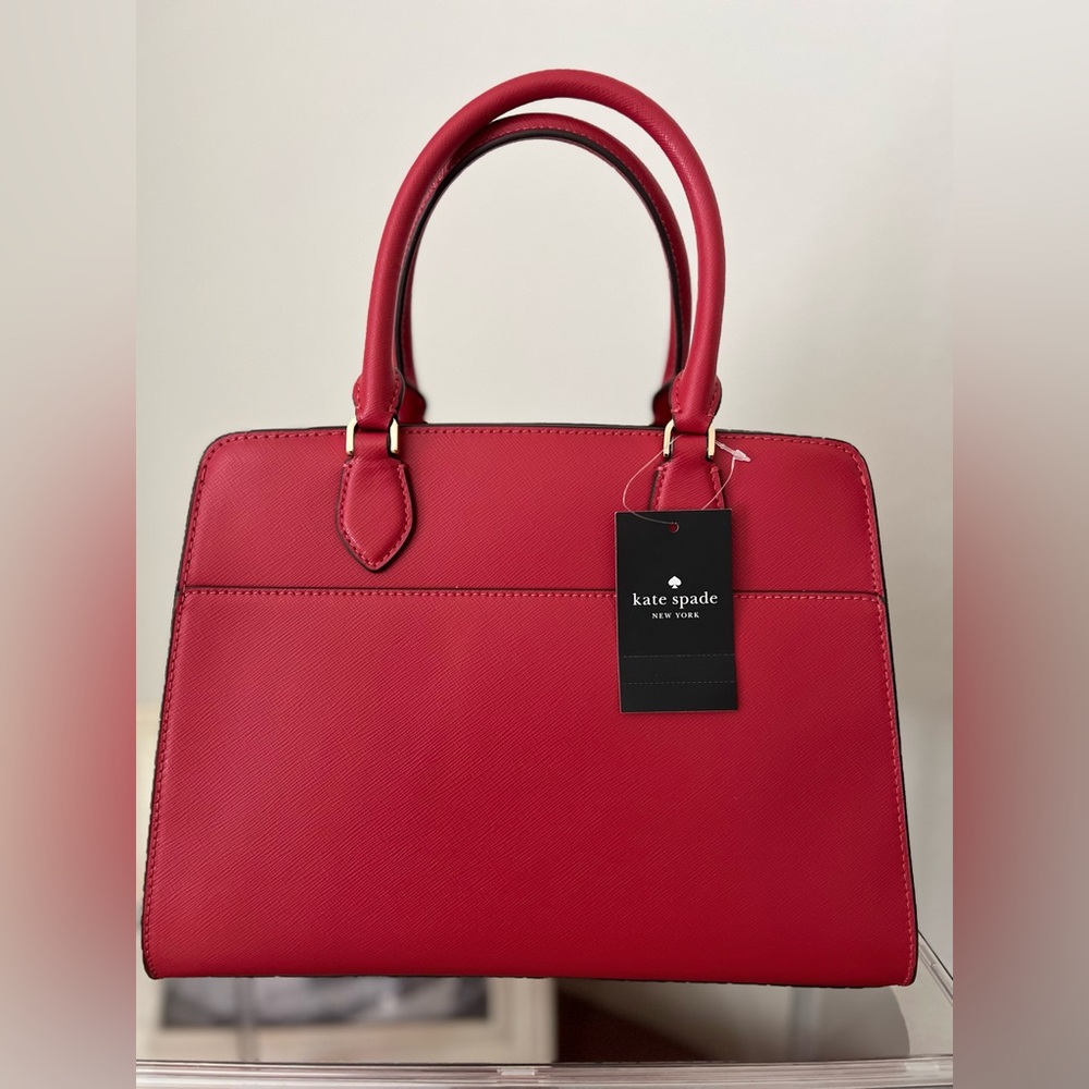 NWT!! Kate Spade MADISON Saffiano Leather Medium Satchel - Candied Cherry Red - Picture 4 of 11